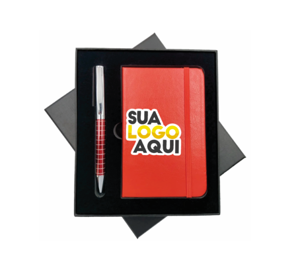 Kit Executivo Bloco de Anotações Caneta