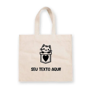 Sacola Reutilizável Em Algodão Cru Personalizada