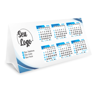 Calendário de mesa personalizado