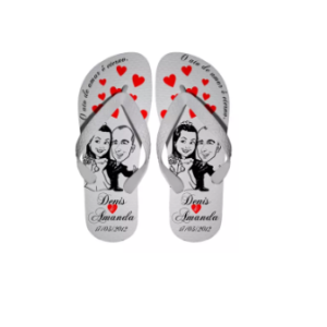 Chinelo Personalizado Casamento