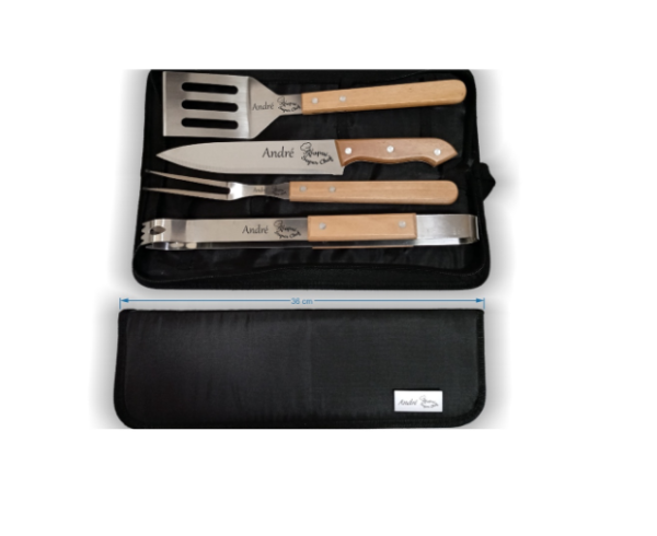 Kit Churrasco personalizado com 4 Peças