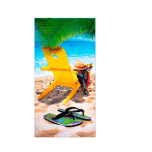 Toalha de Praia Veludo Estampada