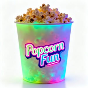 Balde de Pipoca Neon Personalizado